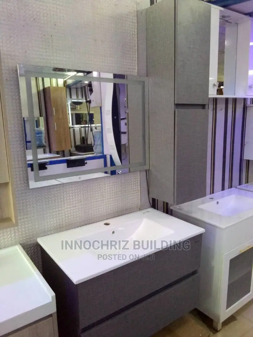 Cabinet With Mirror With Side Vanity