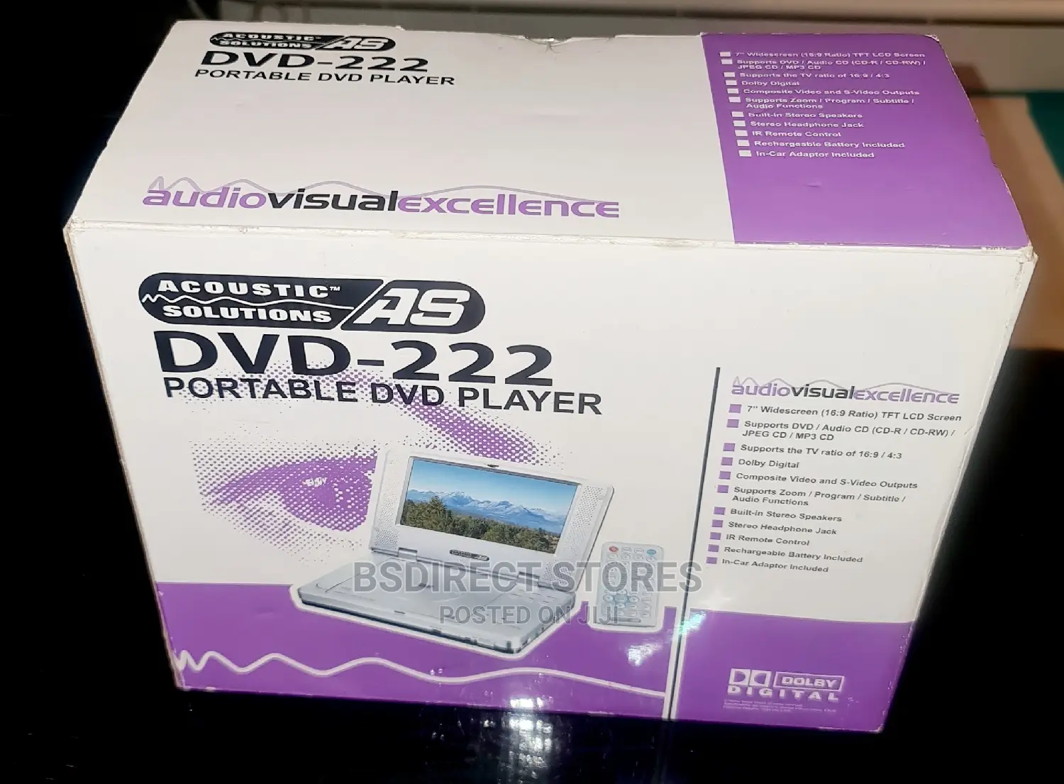 Acoustic Solutions DVD Rechargeable Portable DVD Player (7")