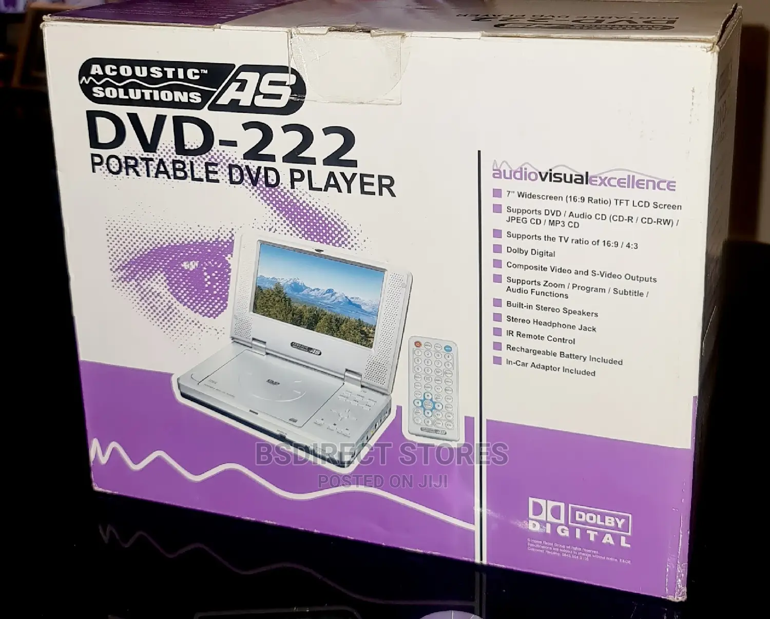 Acoustic Solutions DVD Rechargeable Portable DVD Player (7")