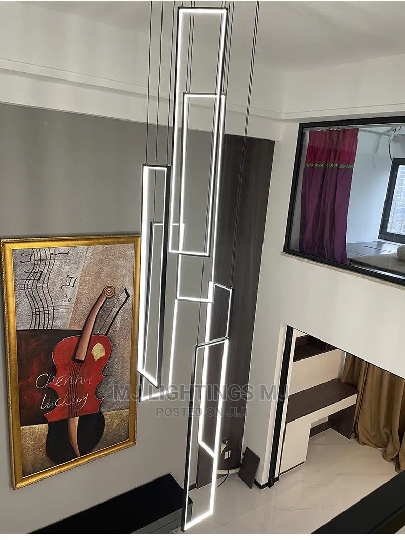 Modern Luster Rectangle LED Chandelier Light.