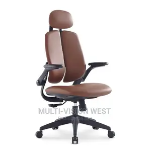 Office Leather Chair With Plywood Back