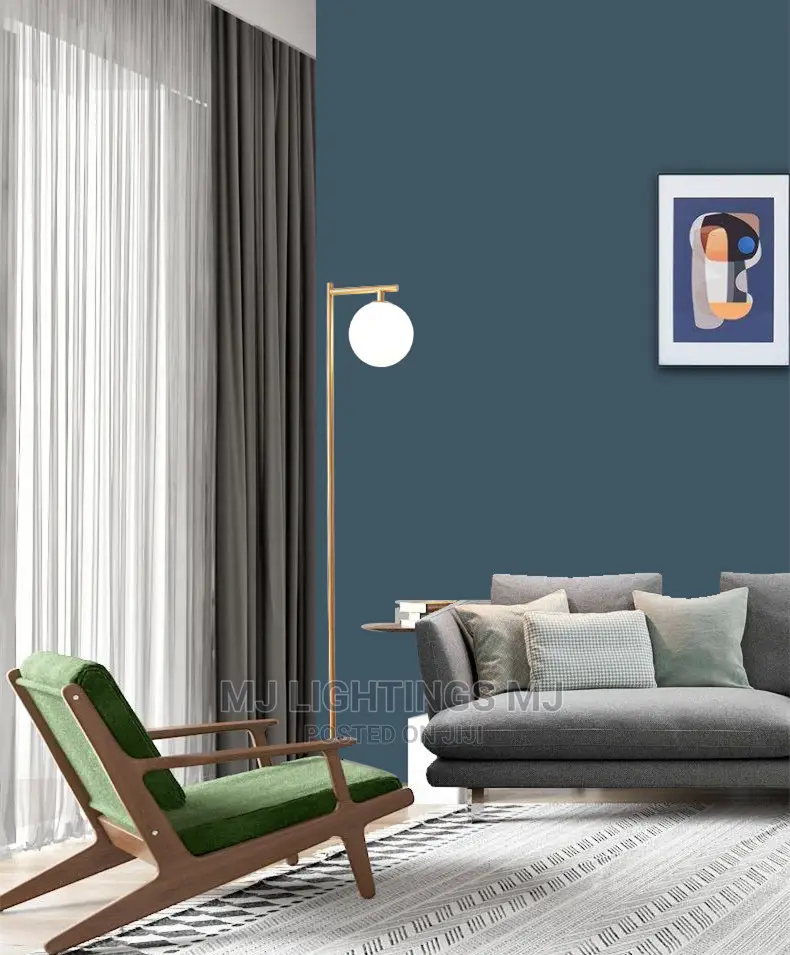 Milky Glass Standing Floor Lamp.