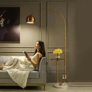 Gold LED Floor Lamp Corner Standing.