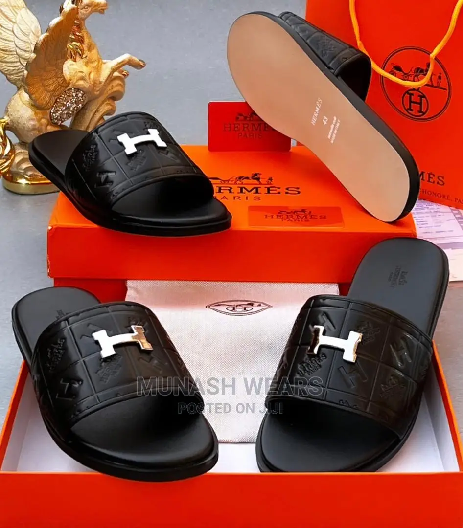 Hermes Leather Slipers