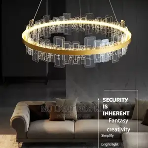 Nordic Round LED Living Room.