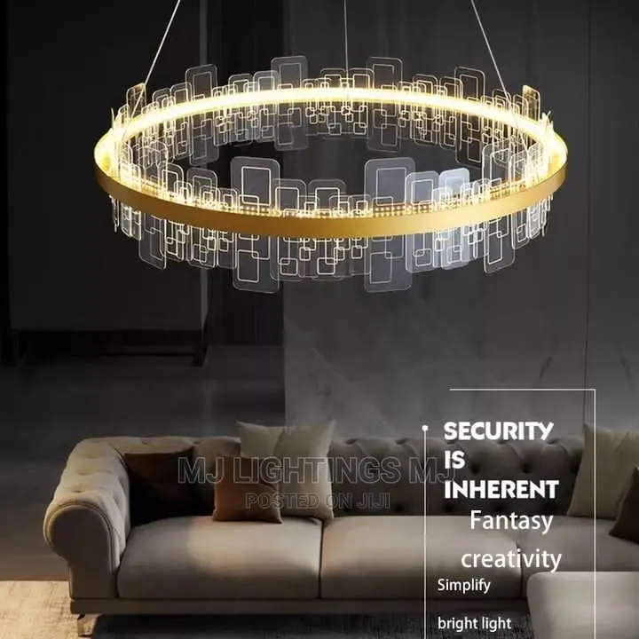 Nordic Round LED Living Room.