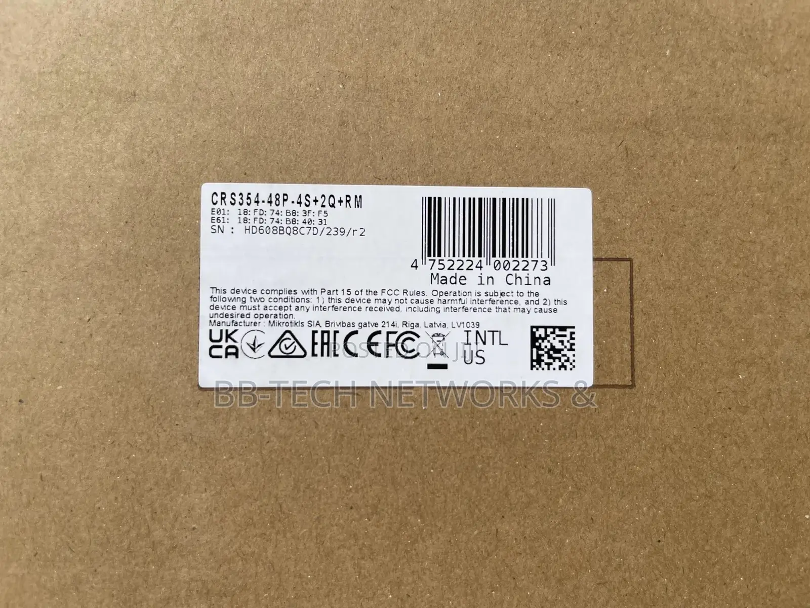 Mikrotik Crs354-48p 4s+20+Rm