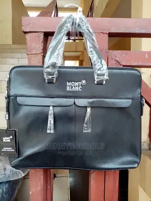 Branded Mont Blanc Leather Office, Laptop and Conference Bag
