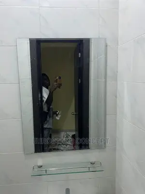 Plain Mirror With Glass Shelf