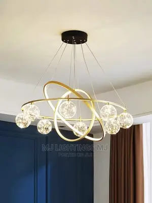 Modern LED Chandelier Clear Glass Pendant Light.