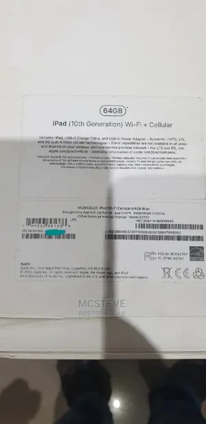 New Apple iPad (2022) 64 GB Blue