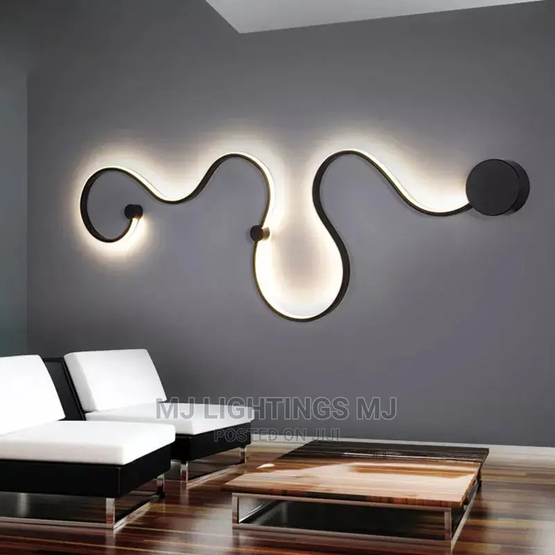 Modern Black White RGB LED Wall Lamp.