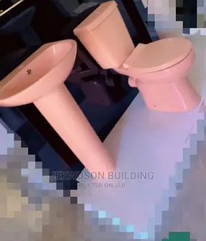 Water Closet Set Pink Color(Payment on Delivery)