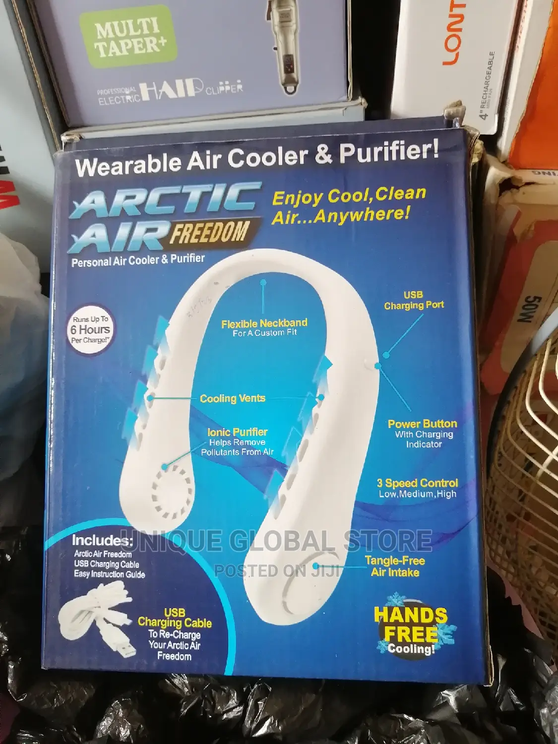 Arctic Air Rechargeable Neck Fan-1800mah