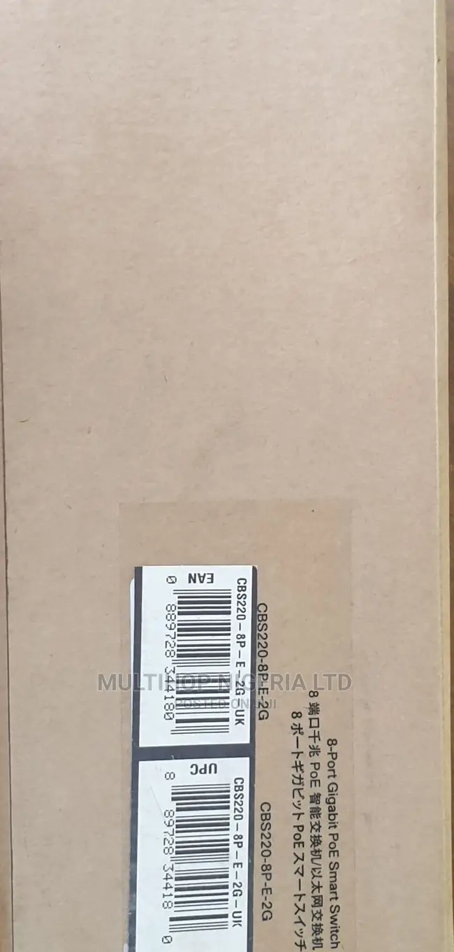 Cisco CBS220-8P-E-2G Managed Gb POE Switch 8 Port, 2 SFP