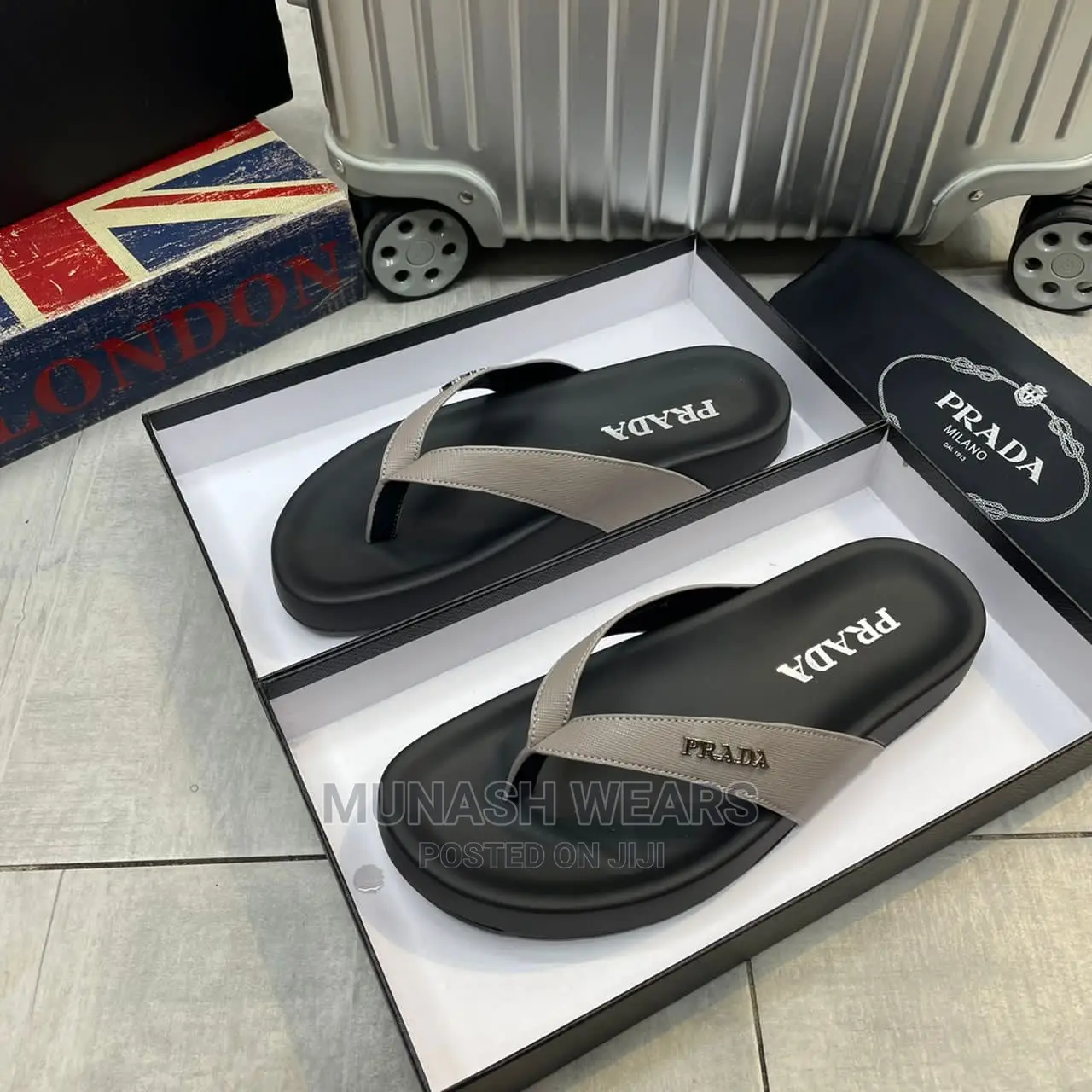 Prada Leather Slipers