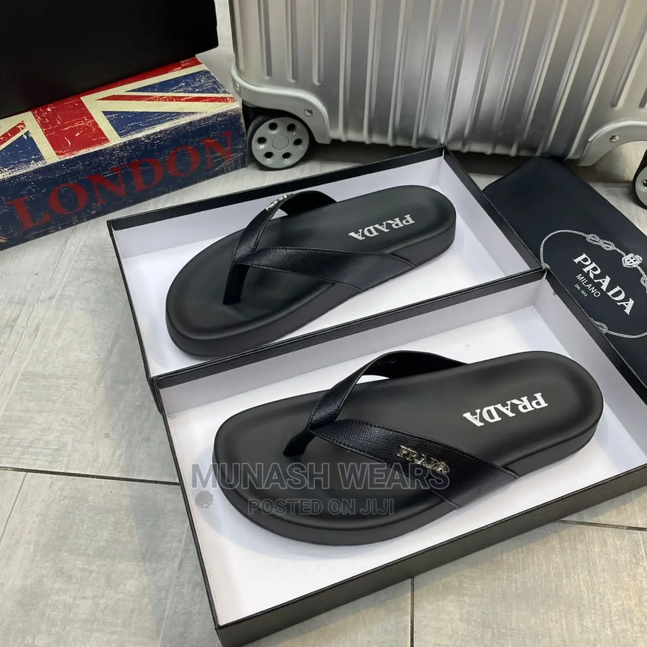 Prada Leather Slipers