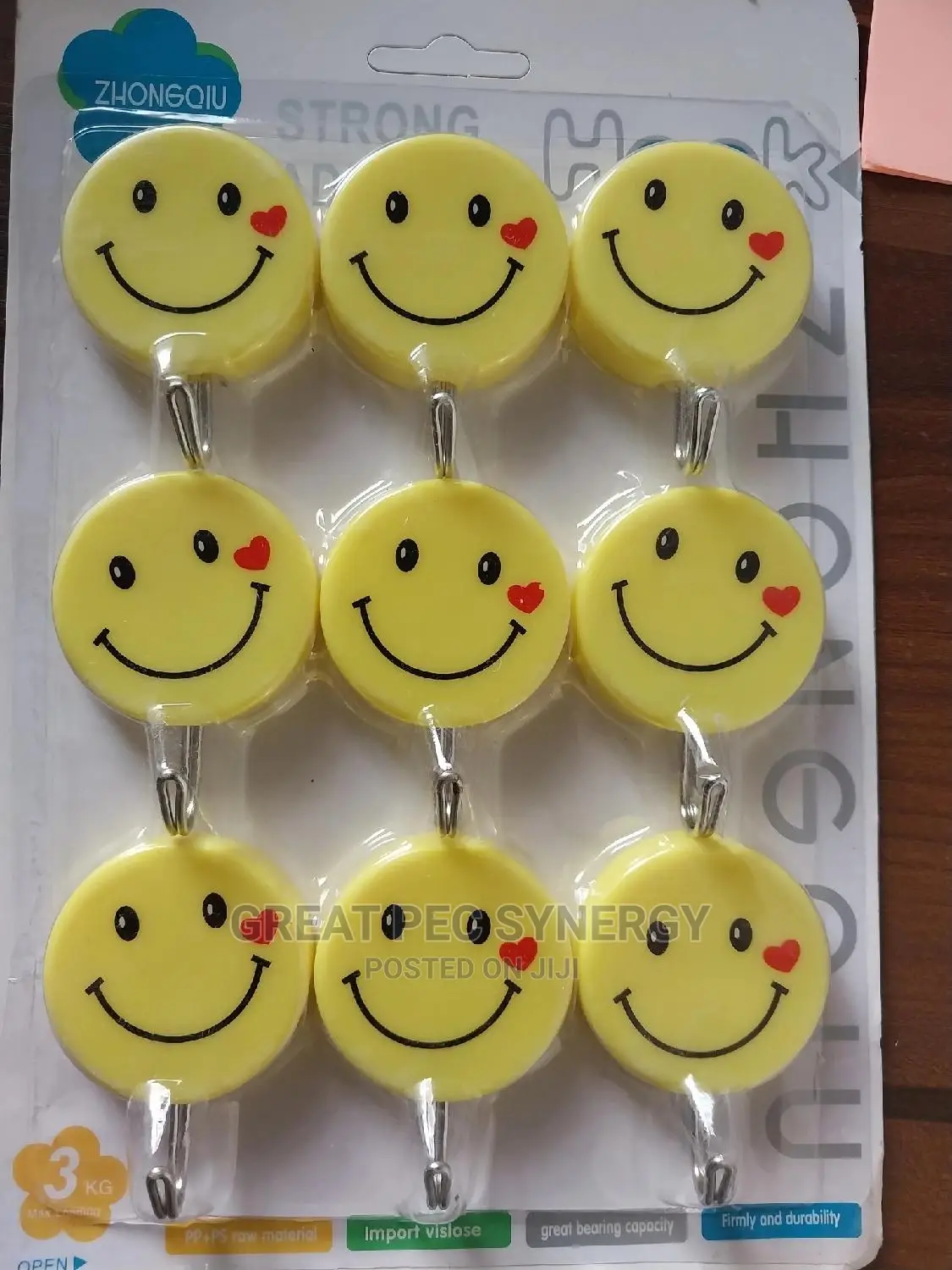 Smiley Self-Adhesive Hook Hanger