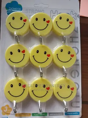 Smiley Self-Adhesive Hook Hanger