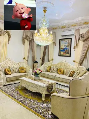 Luxury 7 Seater Living Room Fabric Sofa Chair.