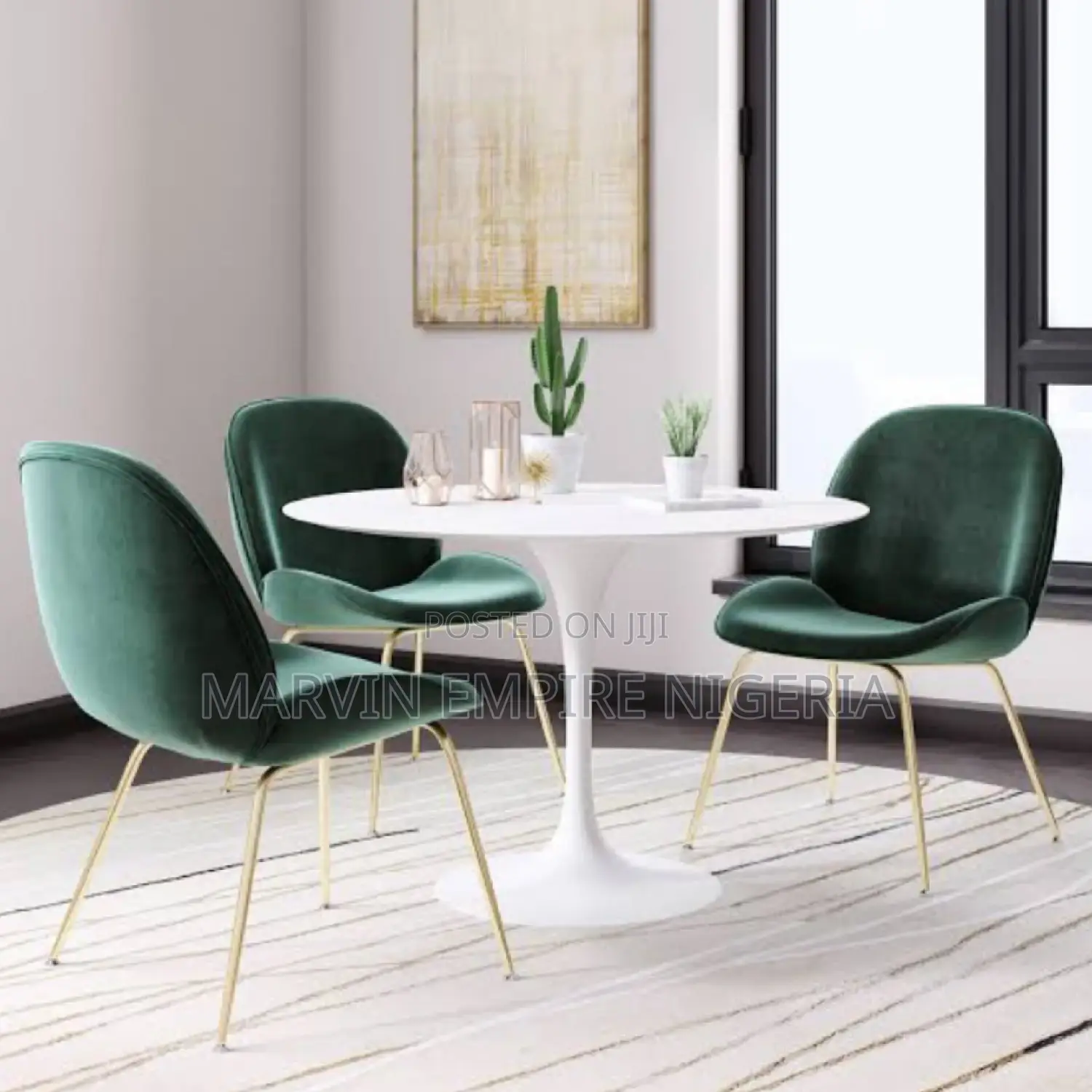 Durable Dinner Set of 1 Table and 3 Chairs