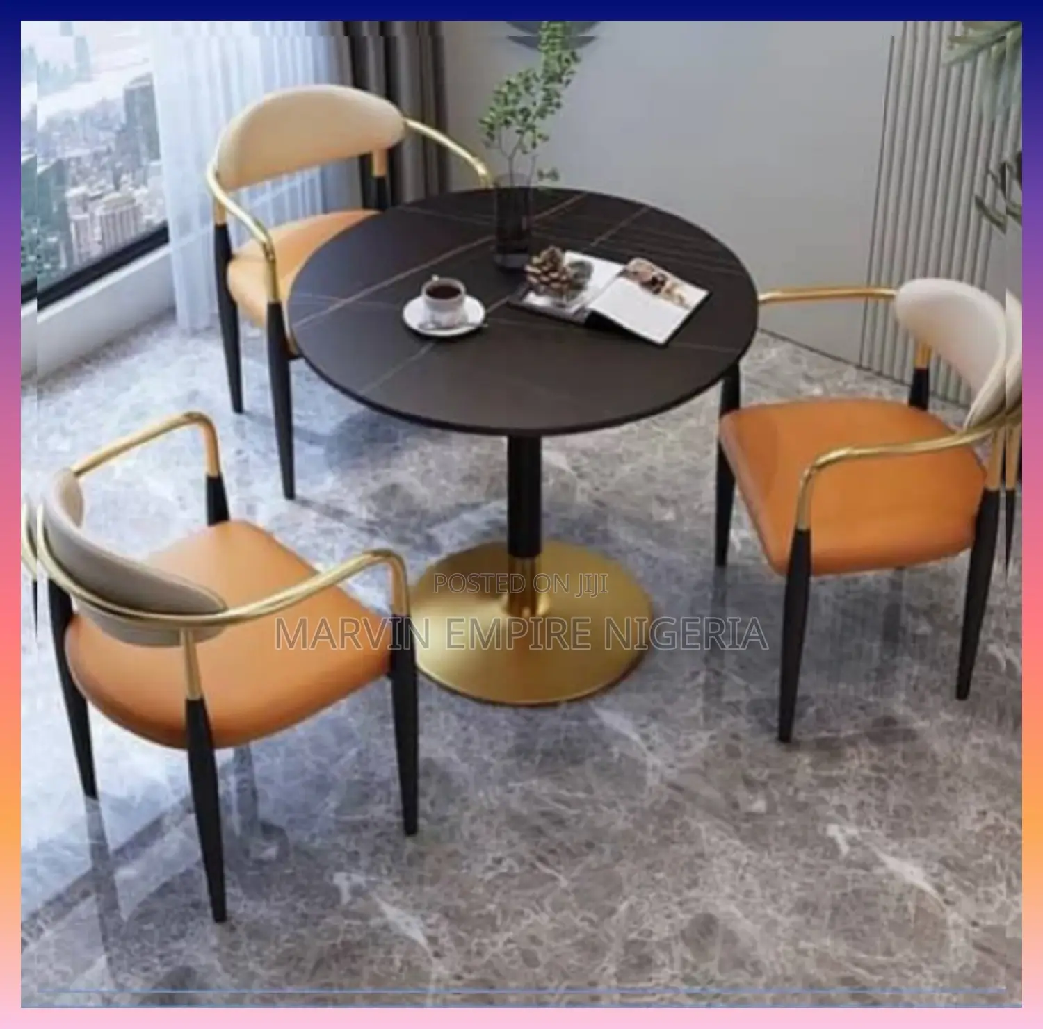 Round Table Dinning Set With 3 Chairs