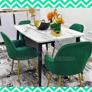 Luxury Dining Set of 1 Table and 4 Chairs