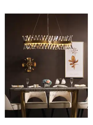 Gold Crystal Led Chandelier Light.