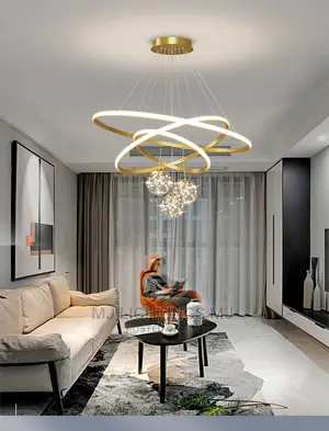 3rings Chandelier With Bubble LED Light.