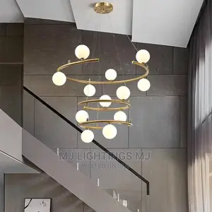 Modern LED Ceiling Chandelier With Bubble Ball Design.
