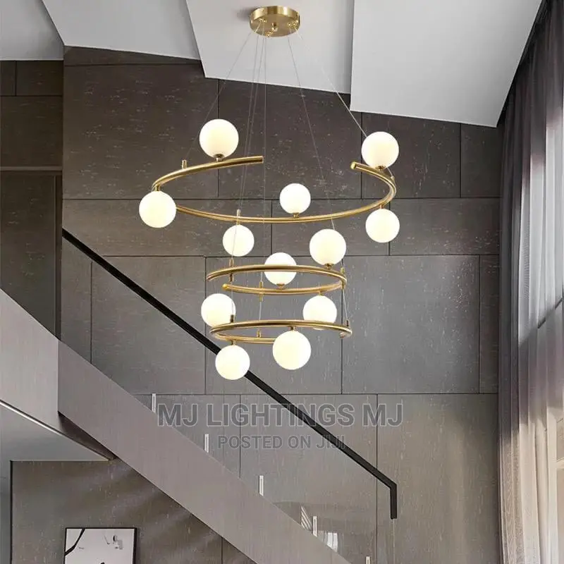 Modern LED Ceiling Chandelier With Bubble Ball Design.