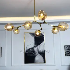 Nordic Glass LED Chandelier for Living Room.
