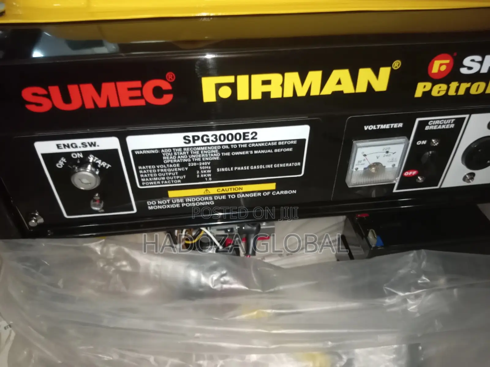 Firman 5.5kva Generator Spg3000e2 +Tyres, Automatic