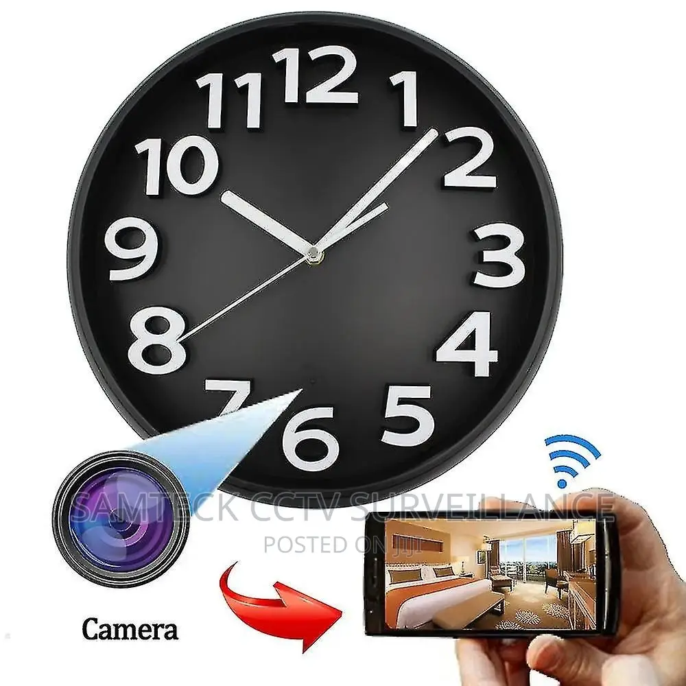 Spy Wall Clock Hidden Camera 1080p