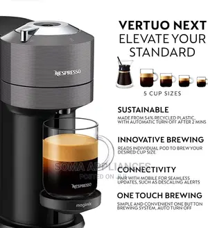 Nespresso Vertuo Next and Milk Frother Coffee Machine