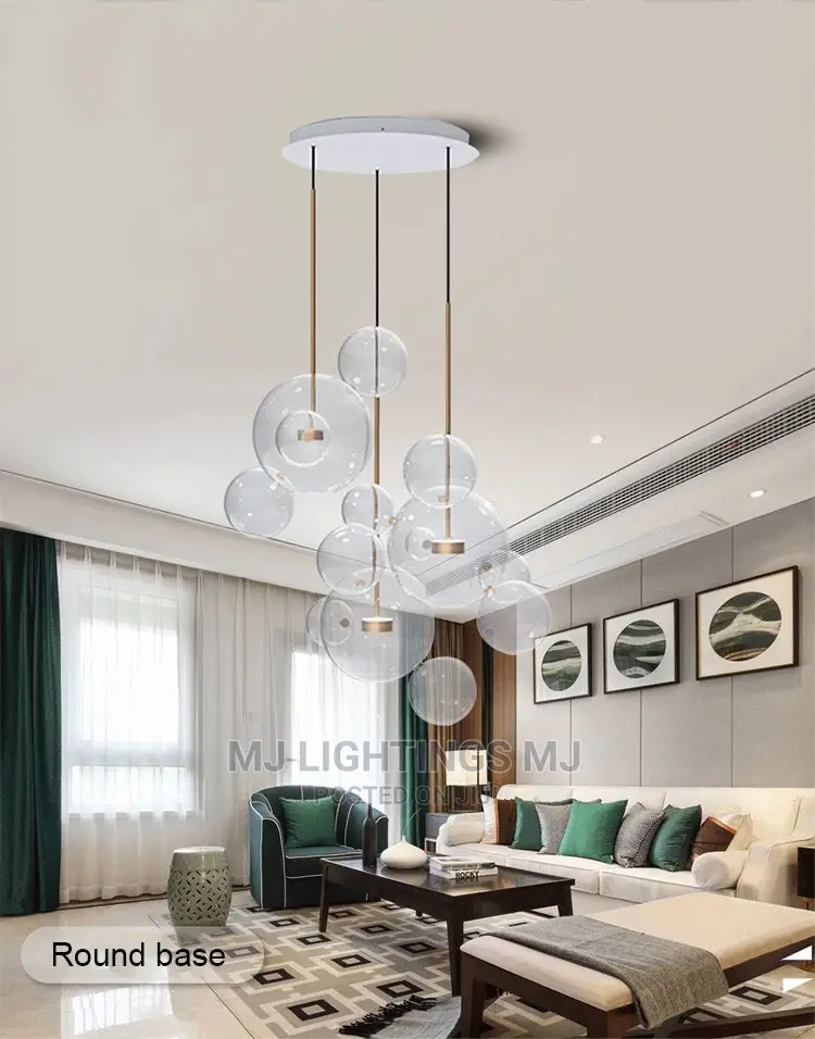 Post Modern Bubble Ball Glass Pendant Light.