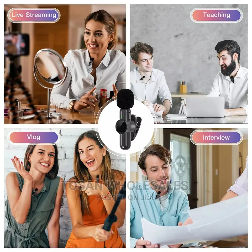 Double Wireless Bluetooth Microphone Recording Mic