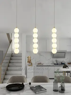 LED Lamp White Glass Ball Pendant Light.