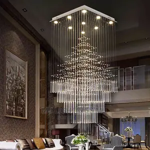 Modern LED Rectangular Crystal Chandelier Lamp.