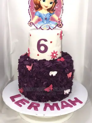 Sofia the First Six Years Old Birthday Cake Two Steps