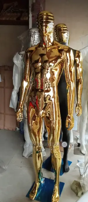 Spider Face Male Gold Chrome Display Fashion Dunmy