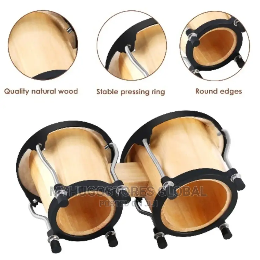 Professional Wooden Mini Bongo Drum