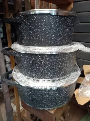 Jio High Quality 6 Pieces Granite Pot. 32cm,36cm 40 Cm