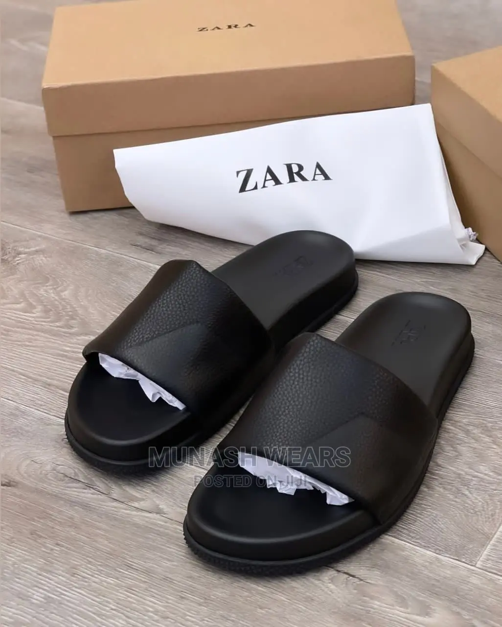 Zara Leather Slipers