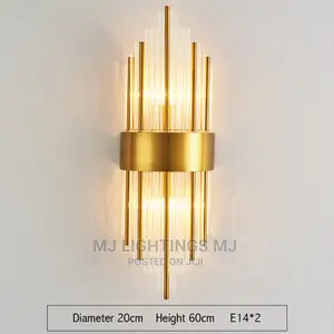 Crystal Gold Lamp in Bedroom, Living Room.