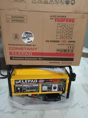 Brand New Elepaq Constant(Sv6800e2)4.5kva Generator✓Copper✓