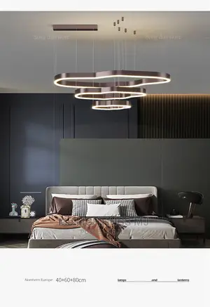 Modern Atmosphere Duplex Building Living Room Chandelier.
