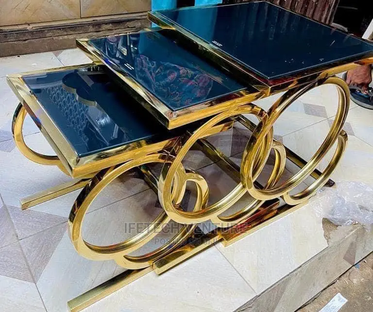 Designed Frame Center Table With Sides