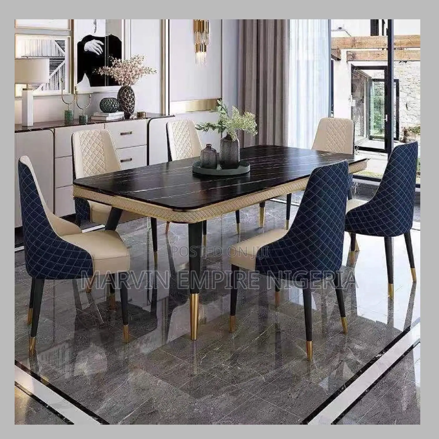 Marble Dinning Table With 6 Chairs