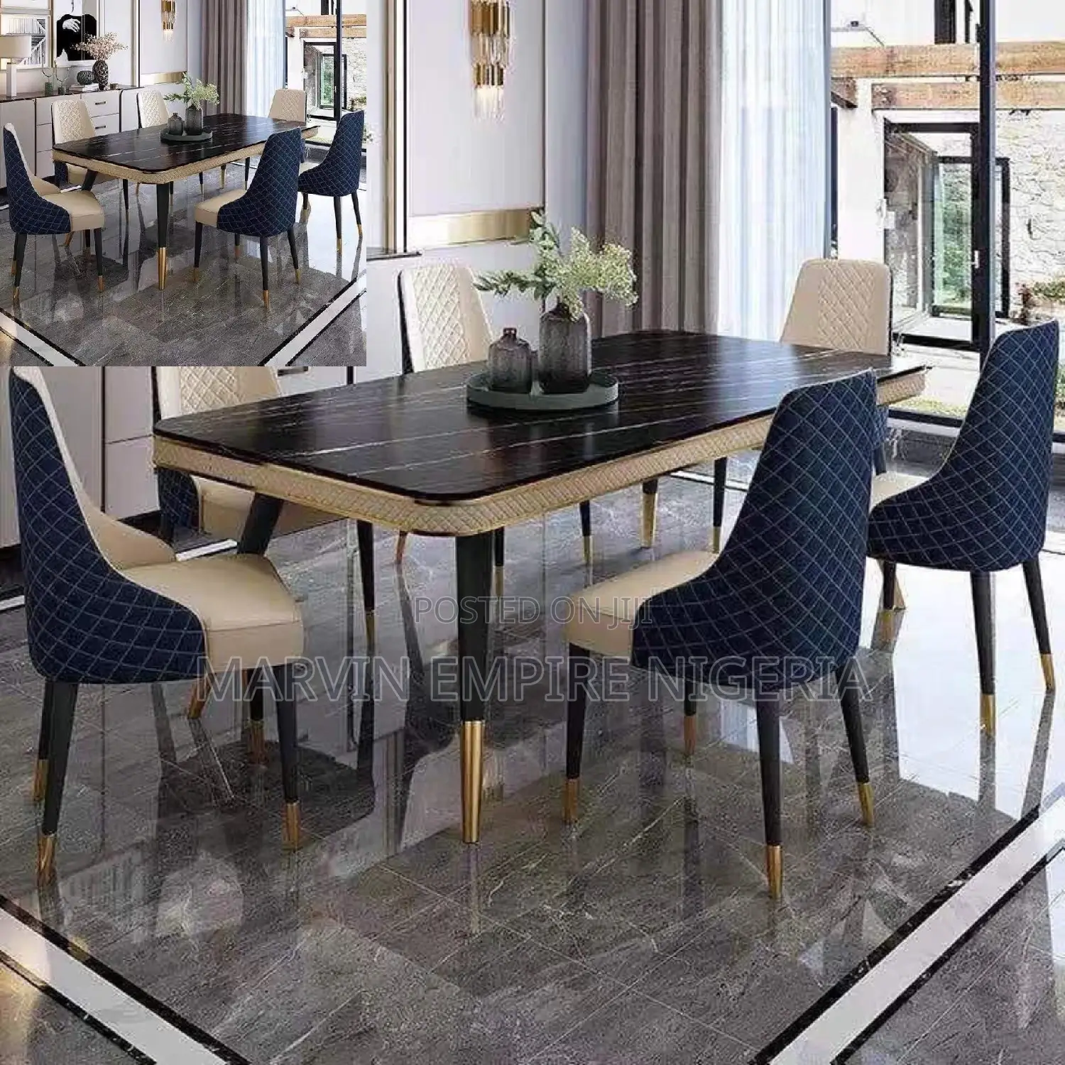 Marble Dinning Table With 6 Chairs